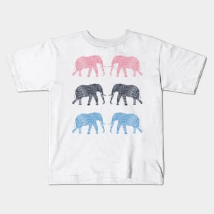 Elephant Pattern Kids T-Shirt